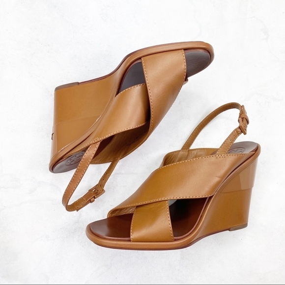 [Tory Burch] NWT Royal Crisscross Leather Sandals - Picture 7 of 8